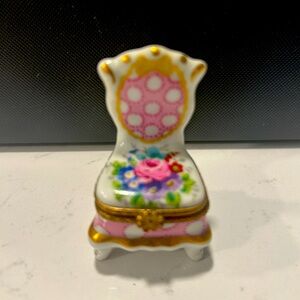 Limoges chair trinket box